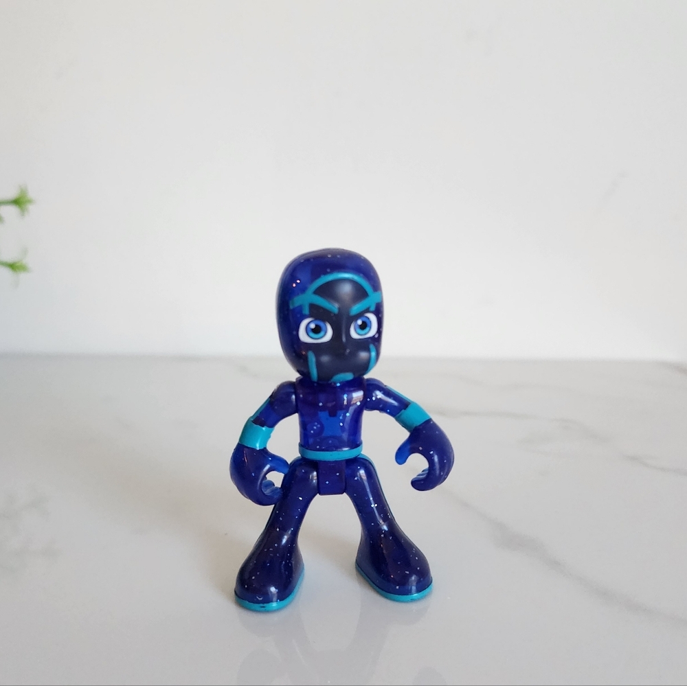PJ Masks Hasbro Frogbox Night Ninja Figure 2.5" Glitter Blue Mini Action Toy 🌃